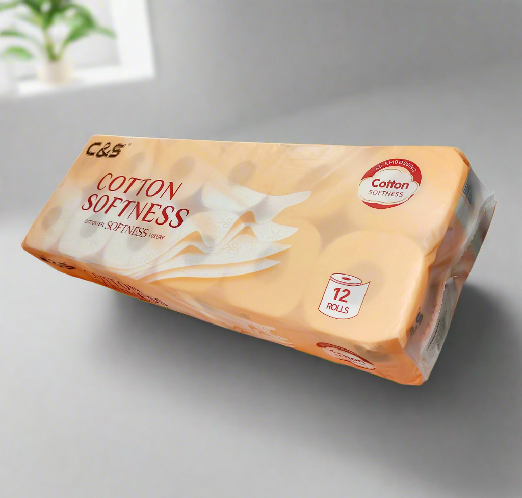 C&S Toilet Paper - Cotton Softness - 4 Ply, 12 rolls