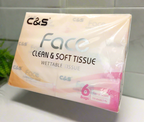 C&S Wettable Floral Scented Facial Tissues - 3 ply 720 sheets