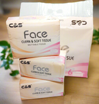 C&S Wettable Floral Scented Facial Tissues - 3 ply 720 sheets