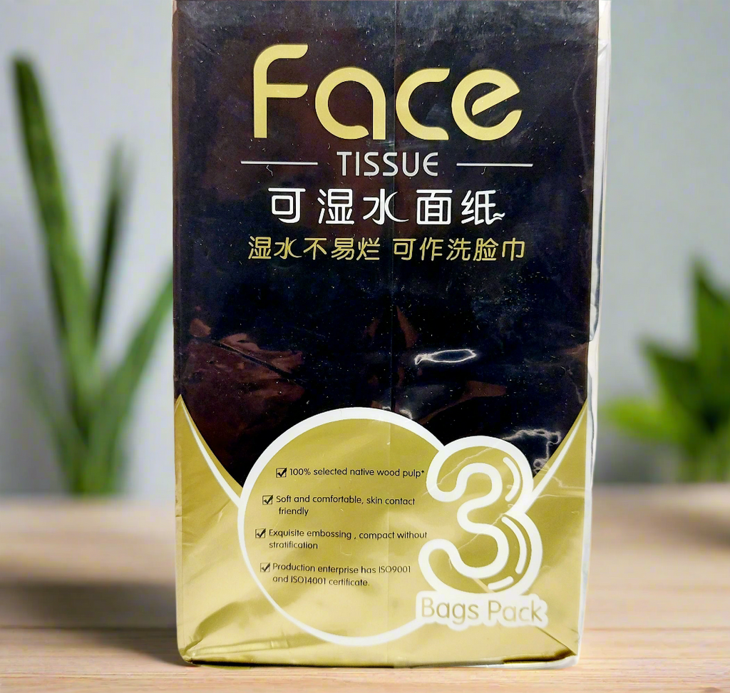 C&S Wettable Cologne Facial Tissues - 3 ply 450 sheets