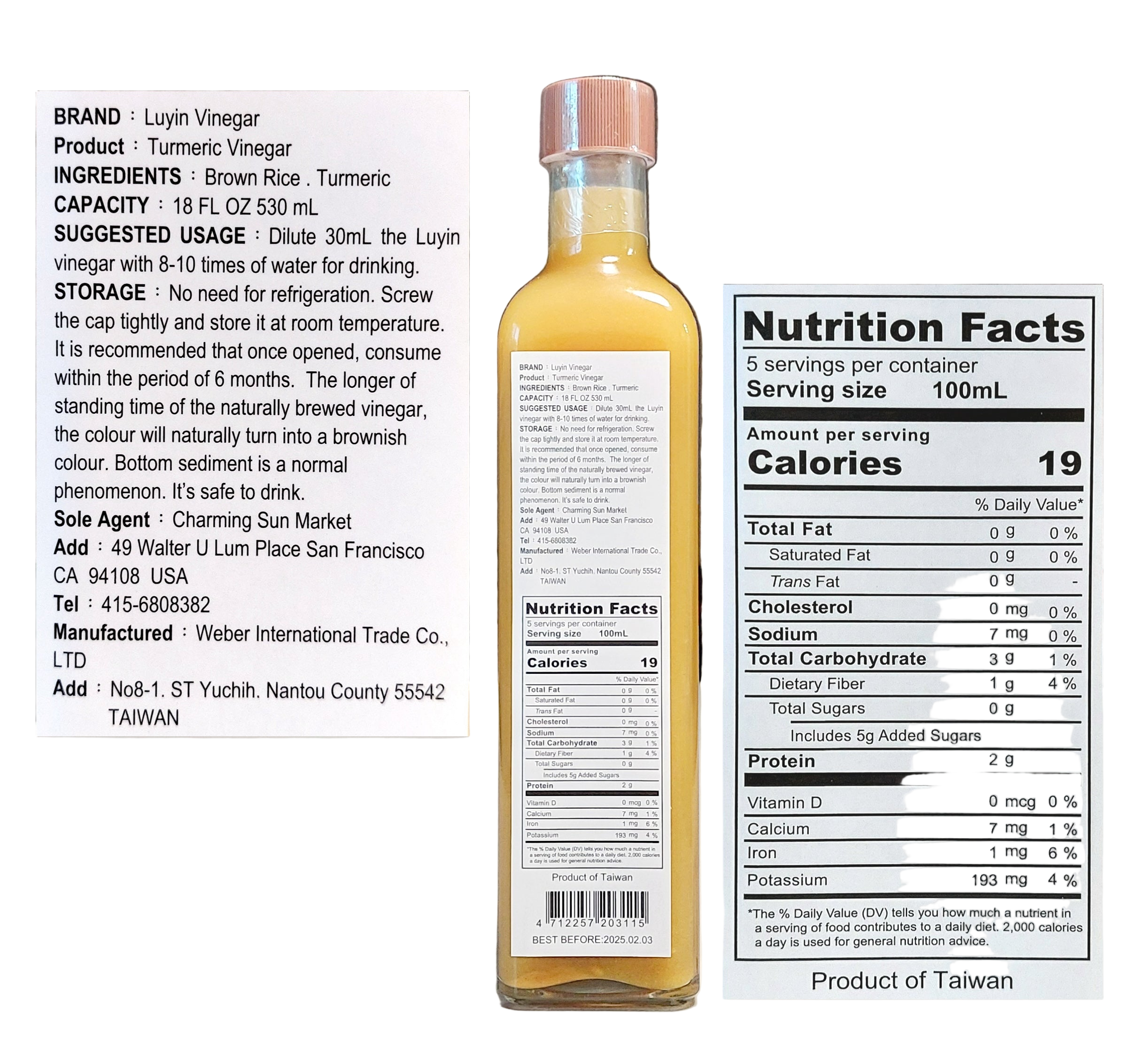 Luyin Vinegar - Tumeric