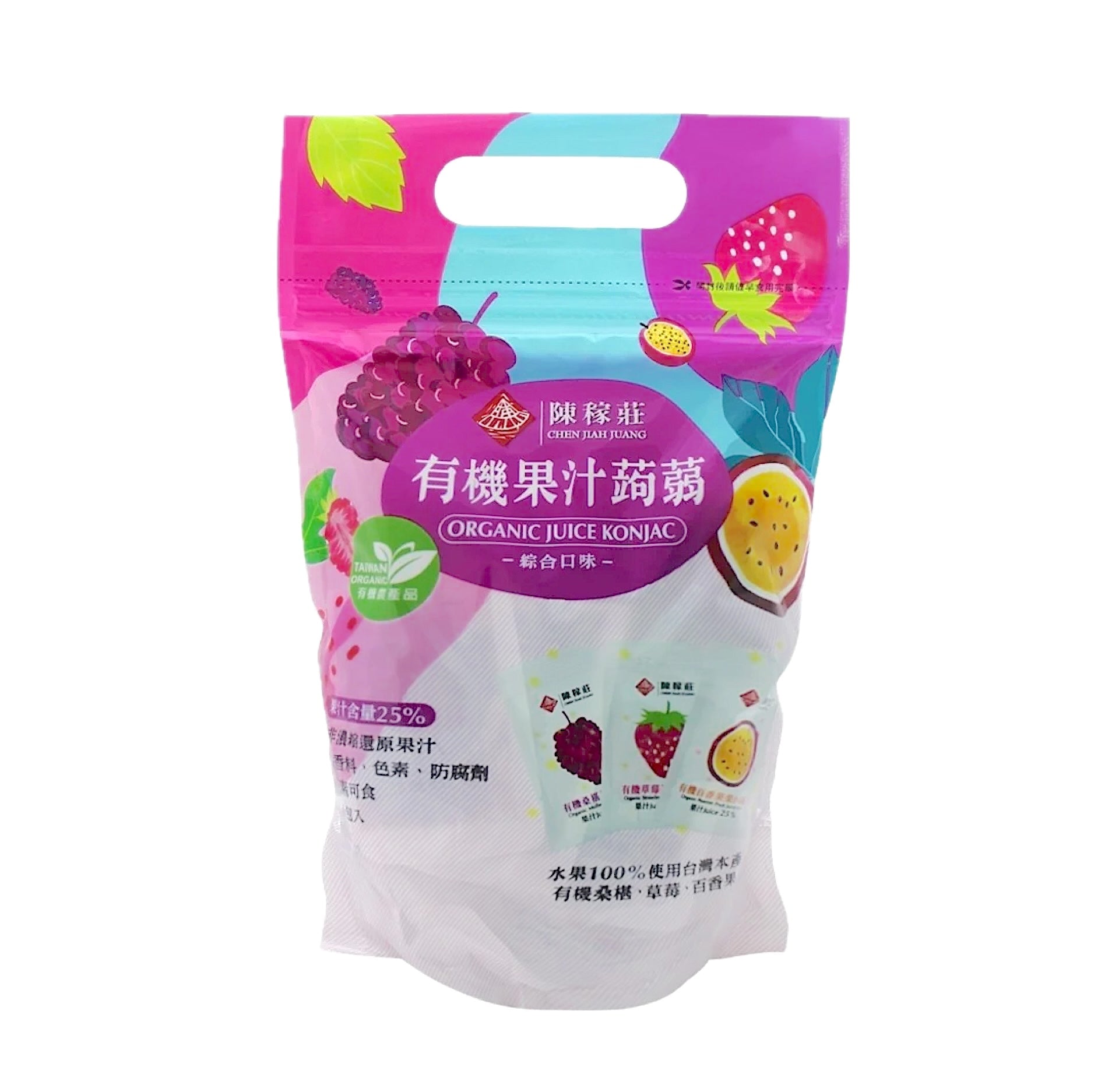 ChenJiahJuang Organic Juice Konjac (Mulberry, Strawberry, Passion Fruit)