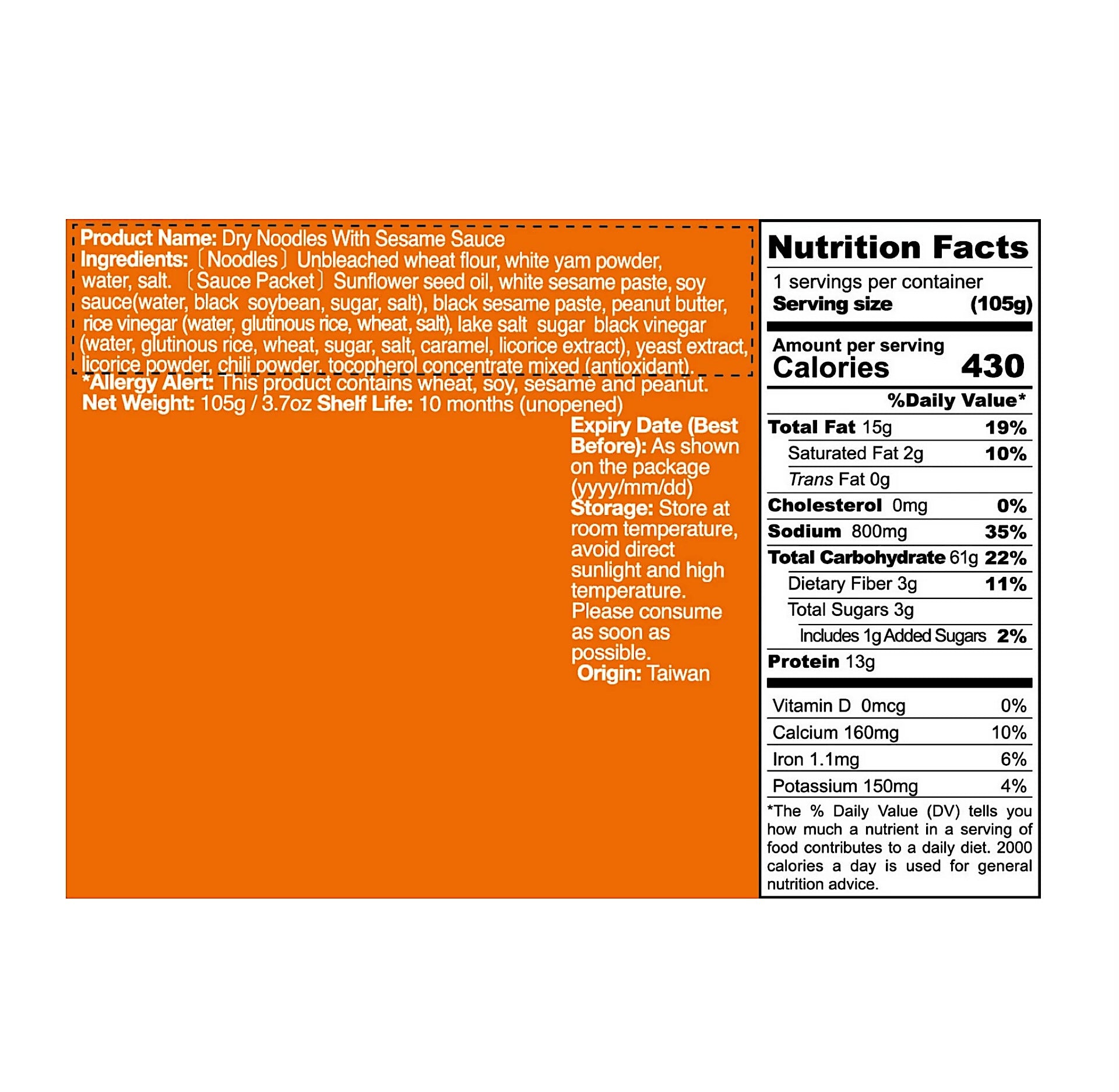 Leezen Dry Noodles with Sesame Sauce