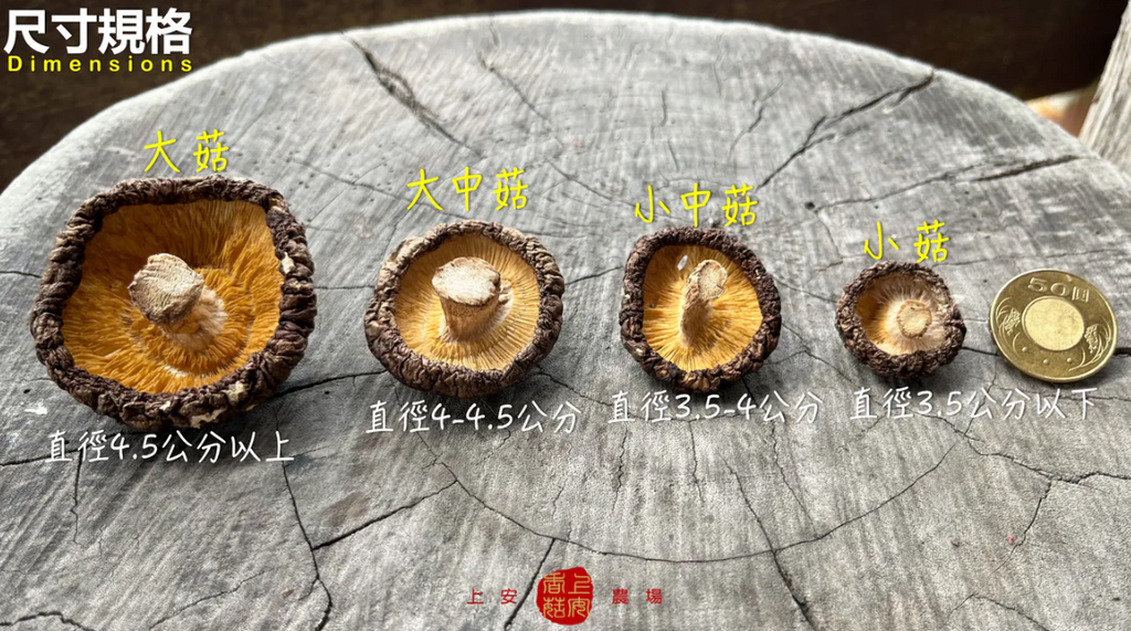上安農場有機乾香菇 (大中菇)